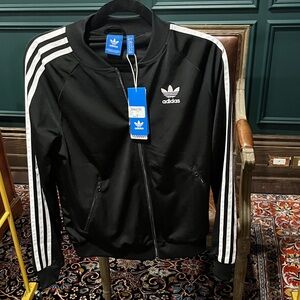 BNTW black Adidas track jacket size small